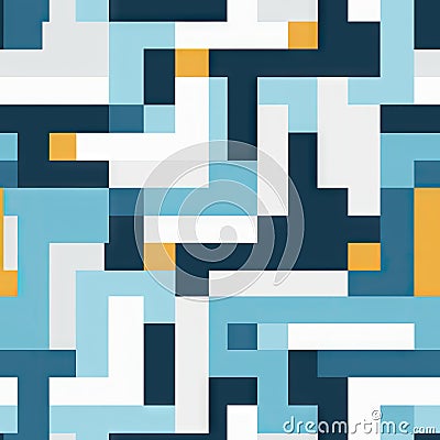 Stylish and modern seamless pattern design featuring minimalistic lines and squares, creating a clean and contemporary look Stock Photo