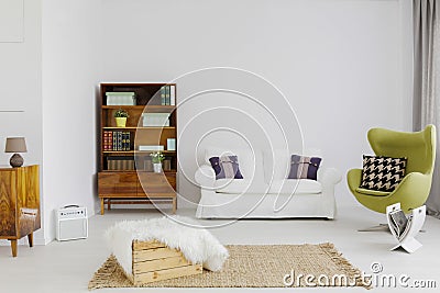 Stylish pieces of furniture in a contemporary flat Stock Photo