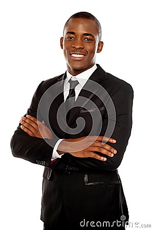 Stylish portrait of company ceo over white Stock Photo