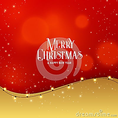 Stylish premium christmas greeting design with light effect Vector Illustration