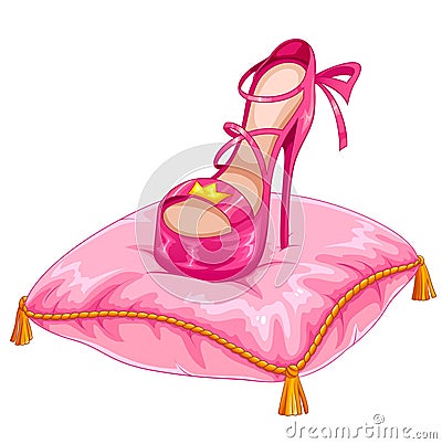 Stylish princess shoe Vector Illustration