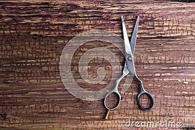 Stylish Professional Barber and salon, Hair scissors, Haircut ac Stock Photo