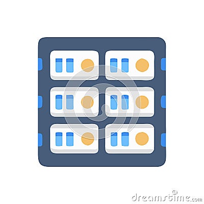 Stylish RAID Array Icon Design Vector Illustration