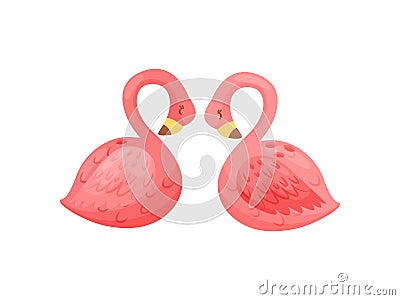 Stylish salt and shaker in the form of flamingos. Vector illustration. Vector Illustration