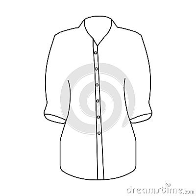 Stylish shirt for women. Women dressed in ceremonial clothes. Woman clothes single icon in outline style Vector Illustration