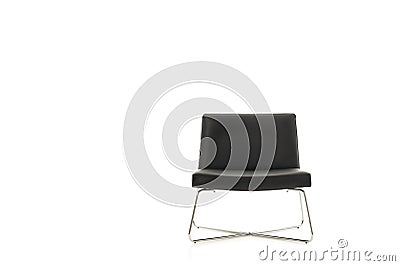 Stylish simple contemporary black chair Stock Photo