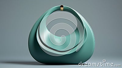 Stylish Turquoise 3d Handbag With Layered Organic Forms Stock Photo