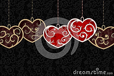 Stylish valentine background Vector Illustration