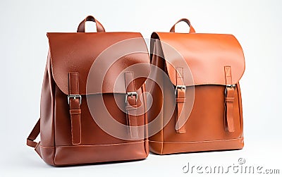 Stylish Vegan Carryall on White Background Stock Photo