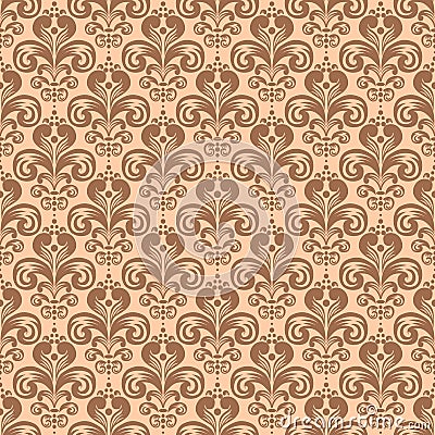 Stylish vintage floral seamless pattern, Victorian style vector Vector Illustration