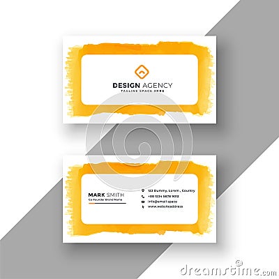 Stylish watercolor business card template Vector Illustration