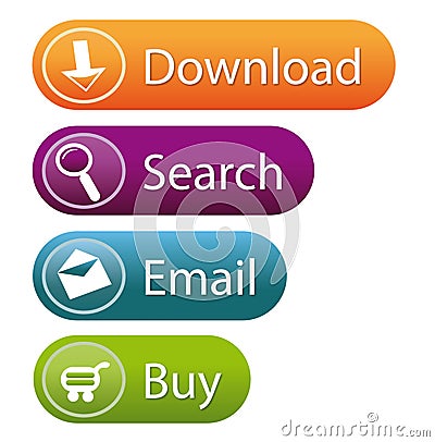 Stylish website buttons Stock Photo