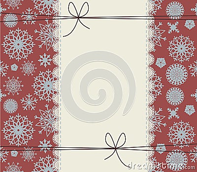 Stylish winter cover with snowflakes Vector Illustration