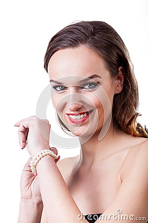 Stylish woman with perfect make-up Stock Photo