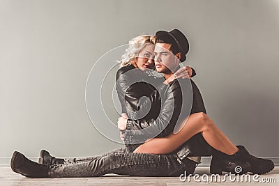 Stylish young couple Stock Photo