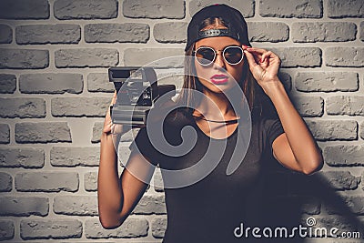 Stylish young girl Stock Photo