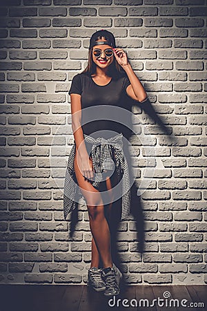 Stylish young girl Stock Photo