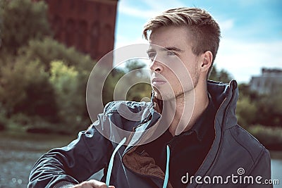 Stylish young handsome man Stock Photo