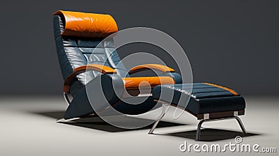 Stylish Zbrush-inspired Leather Chair With Functional Aesthetics Stock Photo