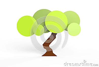 Stylistic tree illustration Stock Photo