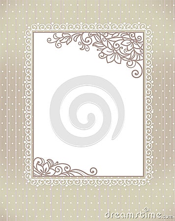 Stylization floral frame Vector Illustration