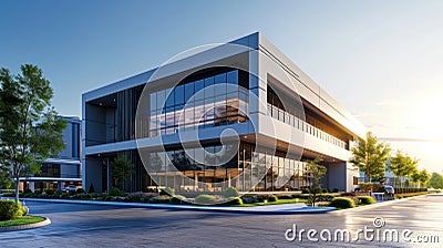 Stylized altered generic corporate modern office building Stock Photo