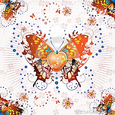 Stylized butterfly Vector Illustration