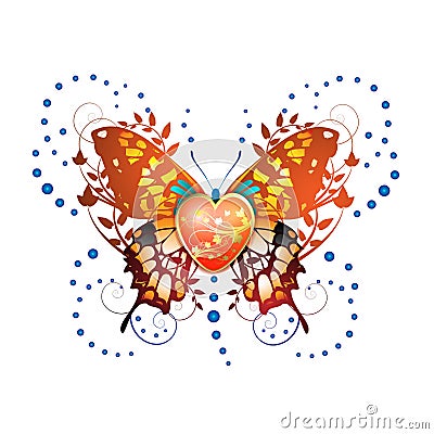 Stylized butterfly Vector Illustration