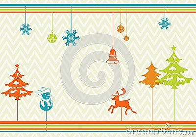 Stylized Christmas Background Vector Illustration