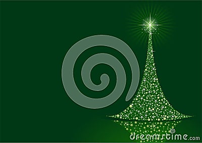 Stylized Christmas tree background Vector Illustration