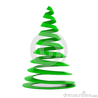 Stylized Christmas tree in green plastic Stock Photo