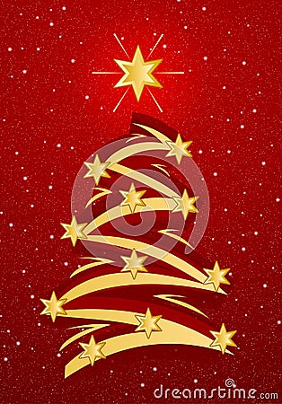 Stylized Christmas Tree Illustation Stock Photo