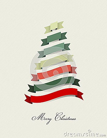 Stylized Christmas tree. Vector Illustration