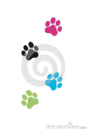 Cat paws Vector Illustration