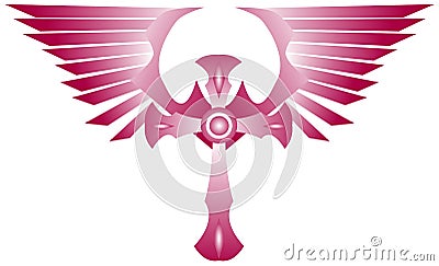 https://thumbs.dreamstime.com/x/stylized-cross-wings-particular-elegant-model-decorated-bird-40614595.jpg