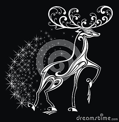 Stylized deer Vector Illustration