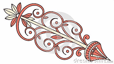 Stylized feather design, modern decorative graphic for artistic use vector design Generative AI Vector Illustration