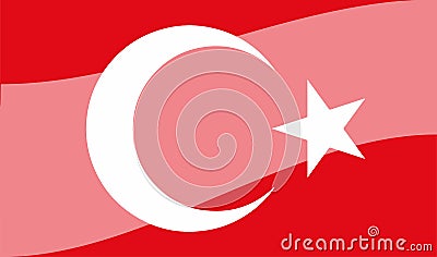 Stylized flag of Turkey. Istanbul. Stock Photo