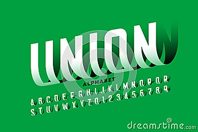 Stylized font design Vector Illustration