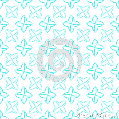 Stylized Four-Petal Flower Background Vector Illustration