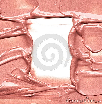 Stylized frame of various cosmetic smears Stock Photo