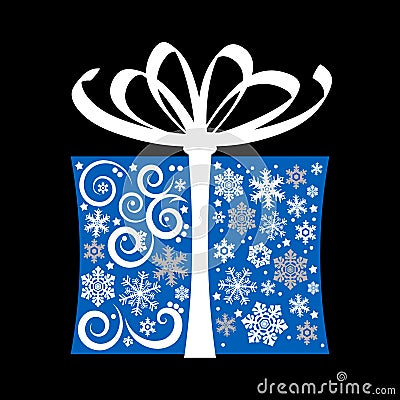 Stylized gift box - vector illustration Vector Illustration