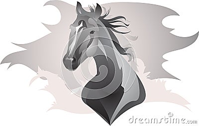 Stylized horse Vector Illustration