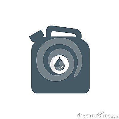 Stylized icon of the canister of gasoline Vector Illustration