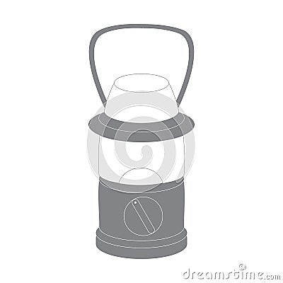 Stylized icon of a colored camping light Vector Illustration