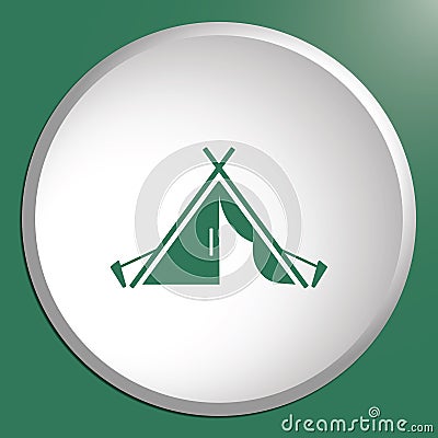 Stylized icon of tourist tent Vector Illustration