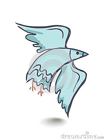 stylized image of dove of peace Vector Illustration