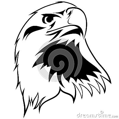 Stylized image of an eagle Vector Illustration