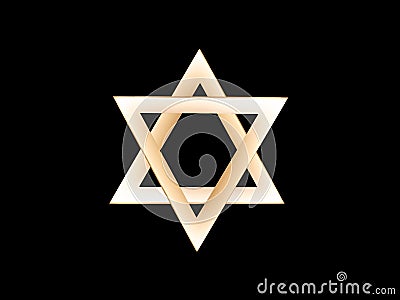 stylized image Star of David made of two triangle Stock Photo