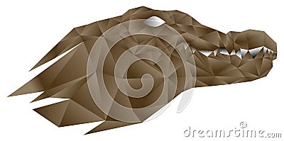 Stylized isolated crocodile in mosaic fantasy Vector Illustration